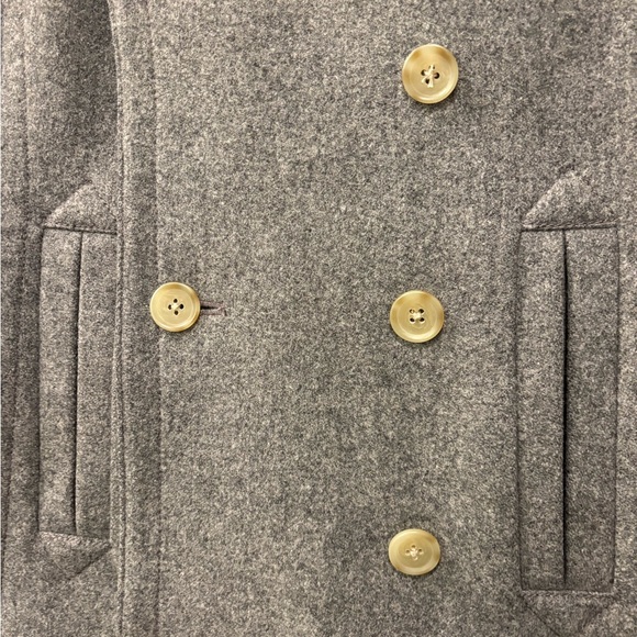 J. Crew Gray Wool Pea Coat size Small excellent condition - Picture 2 of 5